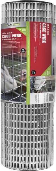 YardGard Welded Wire Galvanized 16-Gauge 0.5x1" Mesh Fence