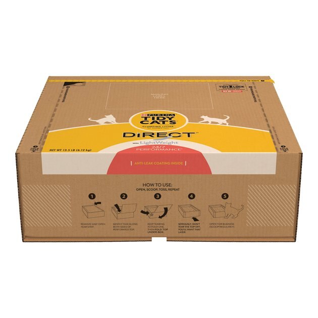 TIDY CATS Direct Disposable Litter Box with LightWeight Clumping