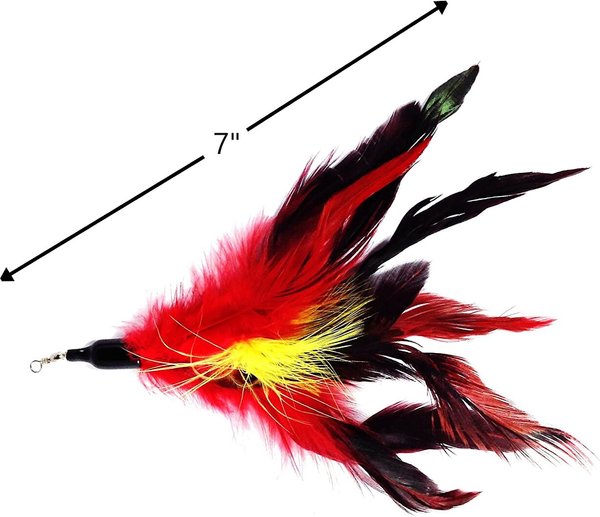Pet Fit For Life Feather Wand Cat Toy Replacement Pack, 10 count