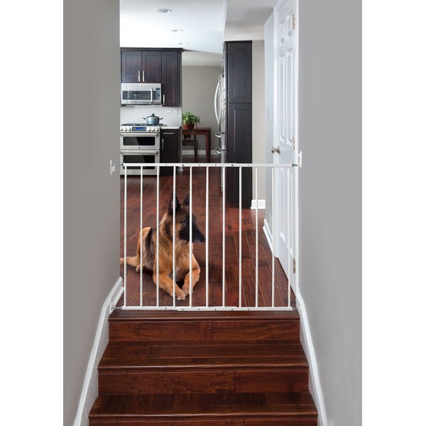 NORTH STATES Deluxe Hardware Mount Dog Gate, White