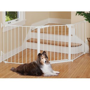 Command Pet Products Auto Closing Custom Fit Pet Gate, White