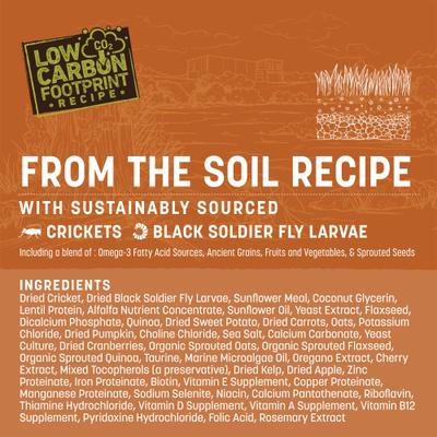 Show full view: Earth Animal Wisdom Air-Dried From the Soil Recipe Insect-Based Premium Natural Dog Food, 128-oz bag slide 5 of 11