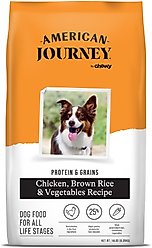 American Journey Protein & Grains Chicken, Brown Rice & Vegetables Recipe Dry Dog Food, 14-lb bag