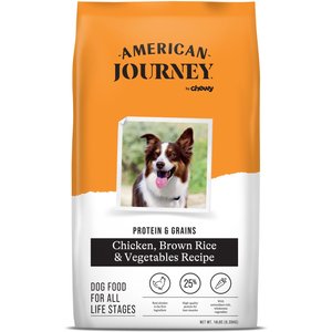 American Journey Protein & Grains Chicken, Brown Rice & Vegetables Recipe Dry Dog Food, 14-lb bag