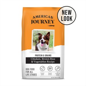 American Journey Protein & Grains Chicken, Brown Rice & Vegetables Recipe Dry Dog Food, 28-lb bag
