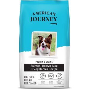 American Journey Protein & Grains Salmon, Brown Rice & Vegetables Recipe Dry Dog Food, 14-lb bag