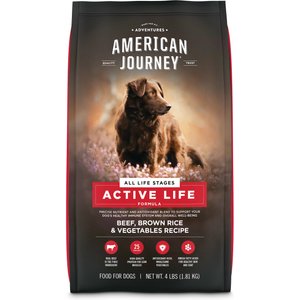 American Journey Active Life Formula Beef, Brown Rice & Vegetables Recipe Dry Dog Food, 4-lb bag