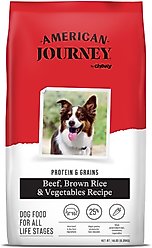 American Journey Protein & Grains Beef, Brown Rice & Vegetables Recipe Dry Dog Food, 14-lb bag