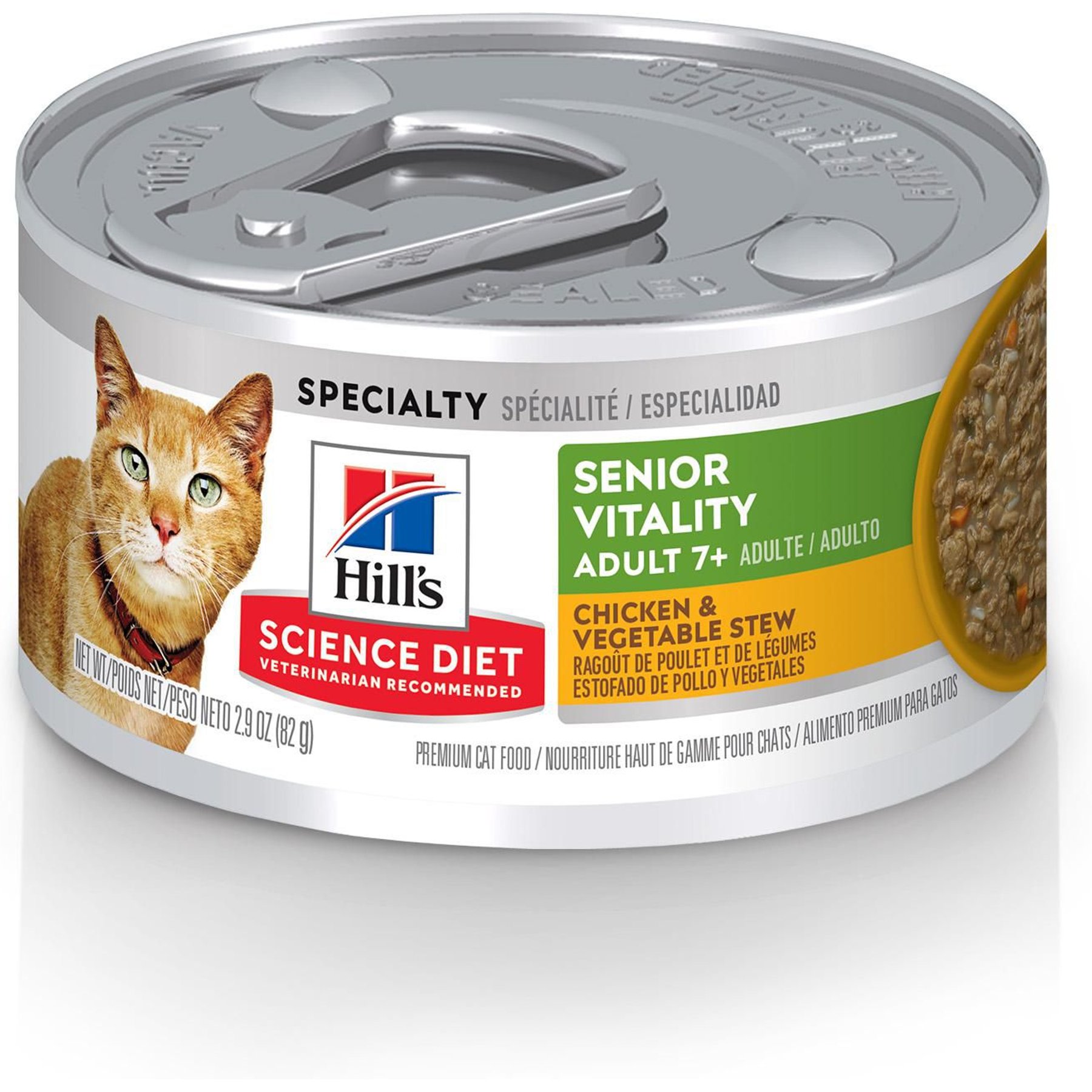 Hill's Science Diet Adult 7+ Senior Vitality Tuna & Vegetables Stew Canned Cat Food