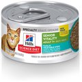 Hill's Science Diet Adult 7+ Senior Vitality Tuna & Vegetables Stew Canned Cat Food, 2.9-oz, case of 24