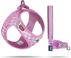 Curli Clasp Vest Air-Mesh Reflective Dog Harness & Leash, Pink, Small: 15 to 17-in chest
