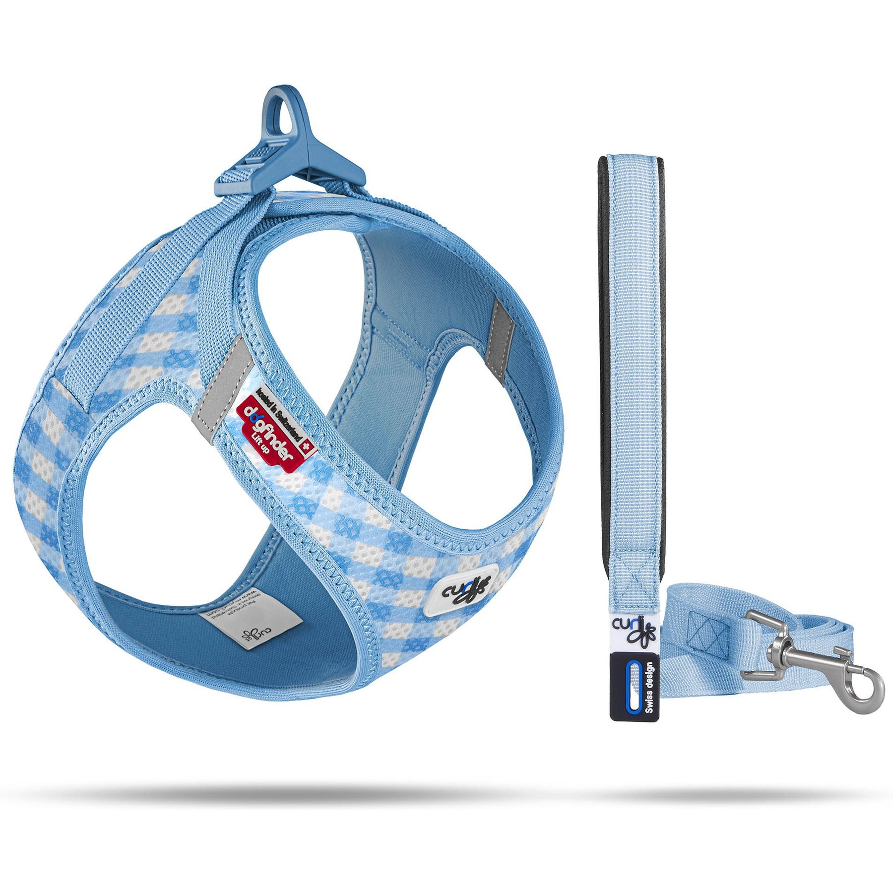 Curli Curli Air-Mesh Small Dog Harness, Skyblue, X-Small: 13.3 to 15-in chest