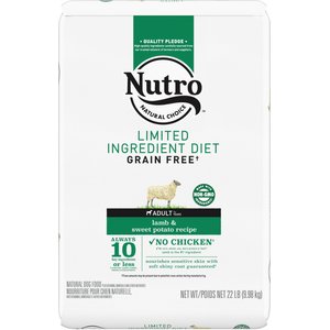 Nutro Limited Ingredient Diet Sensitive Support with Real Lamb & Sweet Potato Grain-Free Adult Dry Dog Food, 22-lb bag