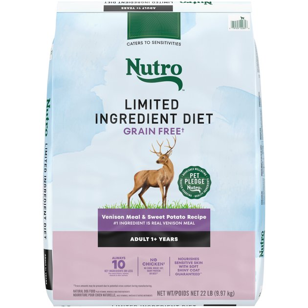 Nutro Limited Ingredient Diet Sensitive Support with Real Venison Meal & Sweet Potato Grain-Free Adult Dry Dog Food