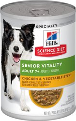 Hill's Science Diet Adult 7+ Senior Vitality Chicken & Vegetable Stew Canned Dog Food