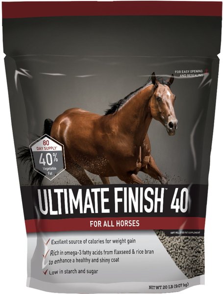 Buckeye Nutrition Ultimate Finish 40 Weight Gain Pellets Horse Supplement, 20-lb soft pack slide 1 of 3