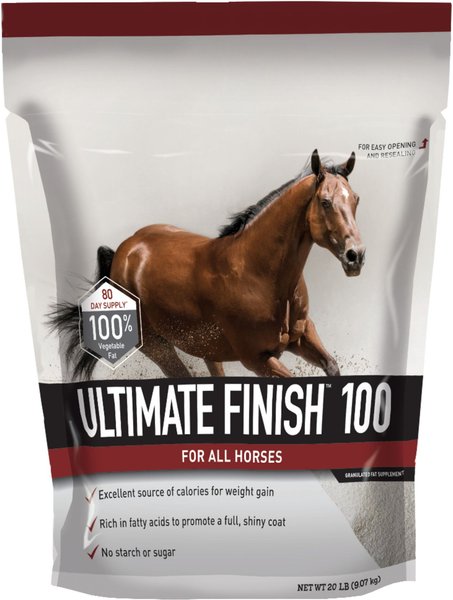 Buckeye Nutrition Ultimate Finish 100 Weight Gain Granules Horse Supplement, 20-lb soft pack slide 1 of 3