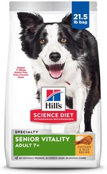 Hill's Science Diet Adult 7+ Senior Vitality Chicken Recipe Dry Dog Food, 21.5-lb bag