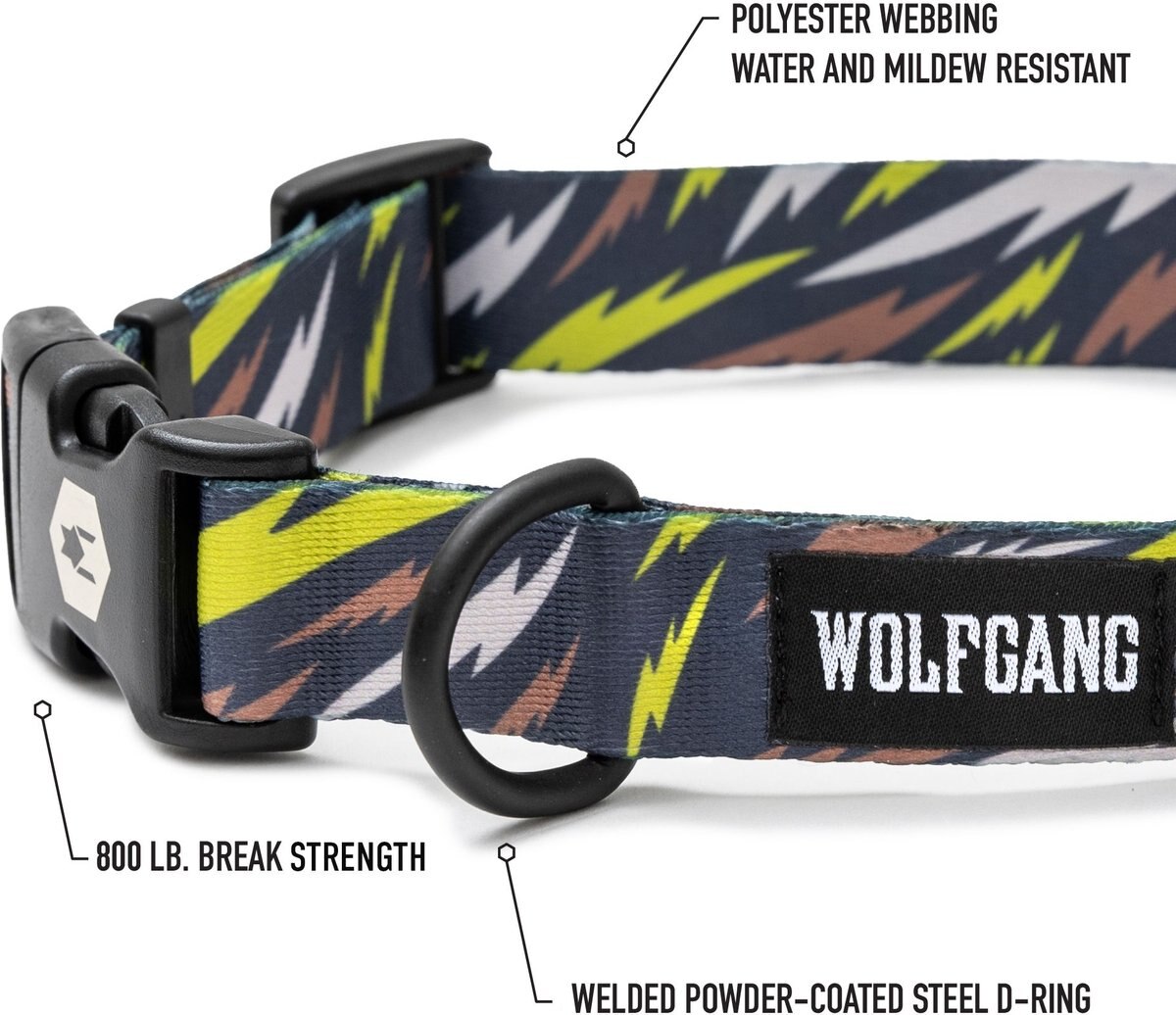 Wolfgang CamoBolt Polyester Standard Dog Collar