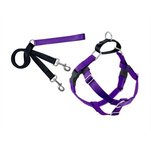 2 Hounds Design Freedom No Pull Nylon Dog Harness & Leash, Purple, Medium: 22 to 28-in chest, 5/8-in wide
