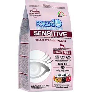 Forza10 Nutraceutic Sensitive Tear Stain Plus Grain-Free Dry Dog Food, 25-lb bag