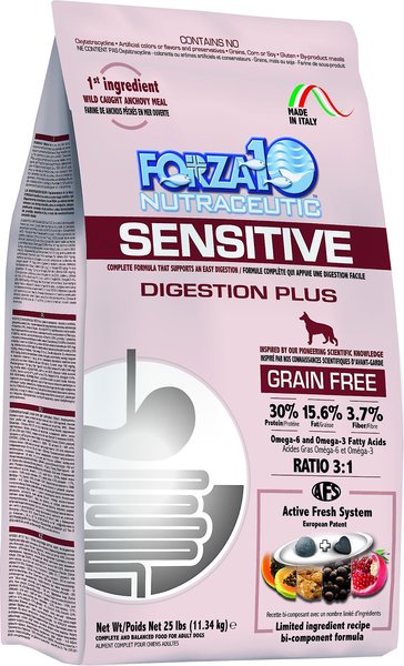 Forza10 Nutraceutic Sensitive Digestion Grain-Free Dry Dog Food, 25-lb bag slide 1 of 4