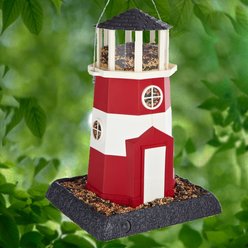 North States Village Collection Lighthouse Bird Feeder, Red slide 2 of 6