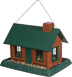 North States Village Collection Large Bird Feeder, Log Cabin