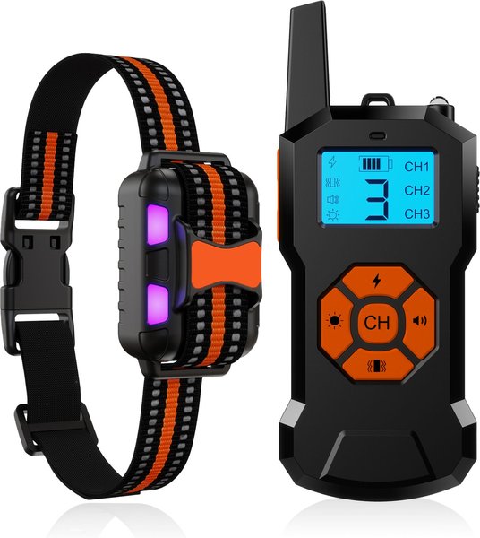 PETDIARY 2600ft Waterproof Remote Shock eCollar Dog Training Collar, Medium, Black