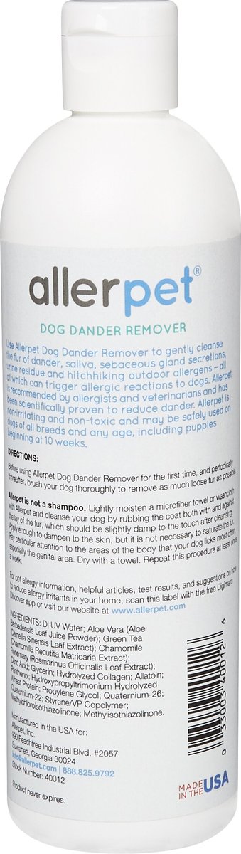 ALLERPET Dog Dander Remover 12 oz bottle Chewy