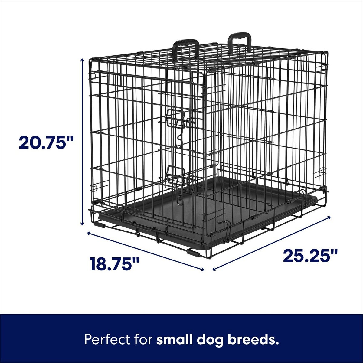 FRISCO Heavy Duty Fold & Carry Single Door Collapsible Wire Dog Crate