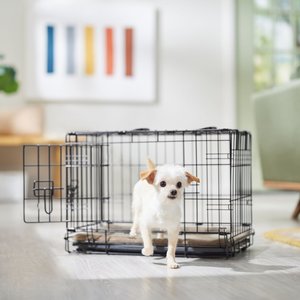 Frisco Heavy Duty Fold & Carry Double Door Collapsible Wire Dog Crate, X-Small