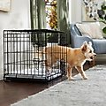 Frisco Heavy Duty Fold & Carry Double Door Collapsible Wire Dog Crate, S: 24-in L x 18-in W 20-in H