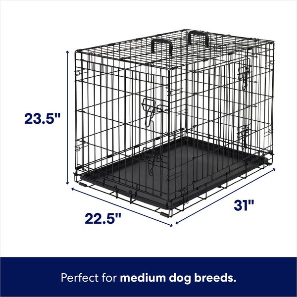 FRISCO Heavy Duty Fold & Carry Double Door Collapsible Wire Dog Crate ...