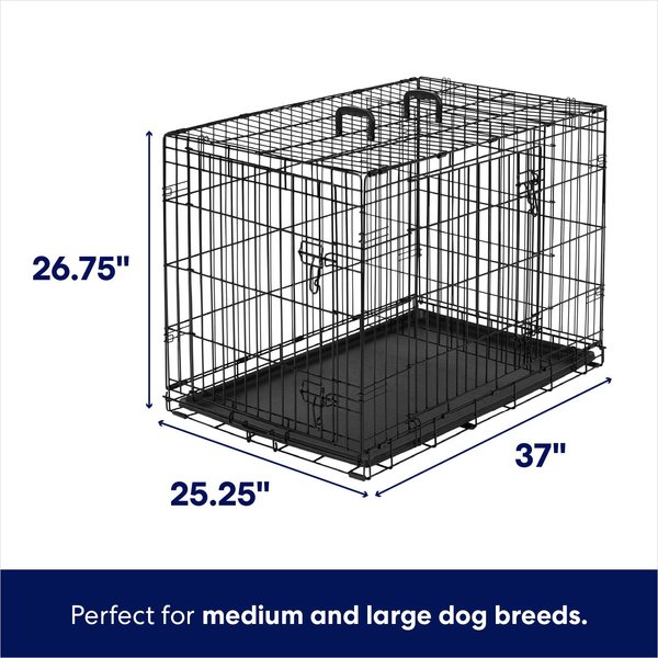 FRISCO Heavy Duty Fold & Carry Double Door Collapsible Wire Dog Crate ...