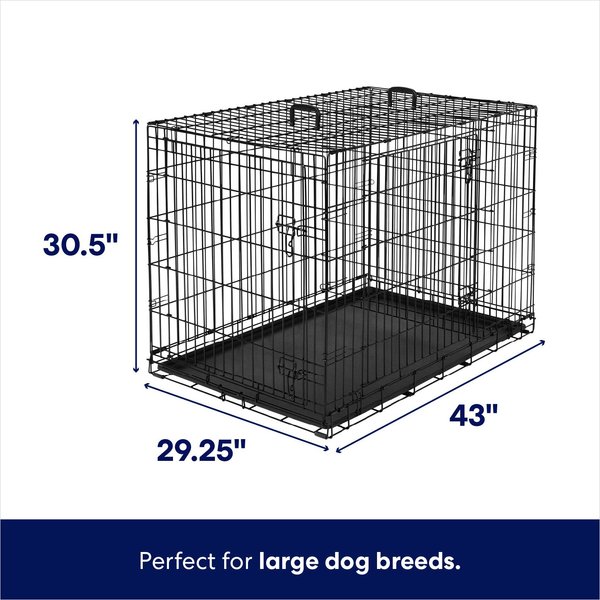 FRISCO Heavy Duty Fold & Carry Double Door Collapsible Wire Dog Crate ...