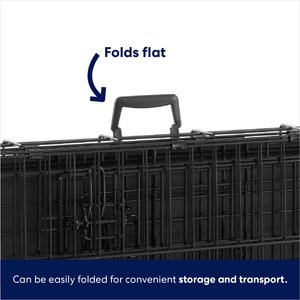 Frisco Heavy Duty Fold & Carry Double Door Collapsible Wire Dog Crate, Large