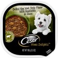 Cesar Home Delights Grilled New York Strip Flavor with Vegetables in Sauce Grain-Free Small Breed Adult Wet Dog Food Trays, 3.5-oz, case of 24