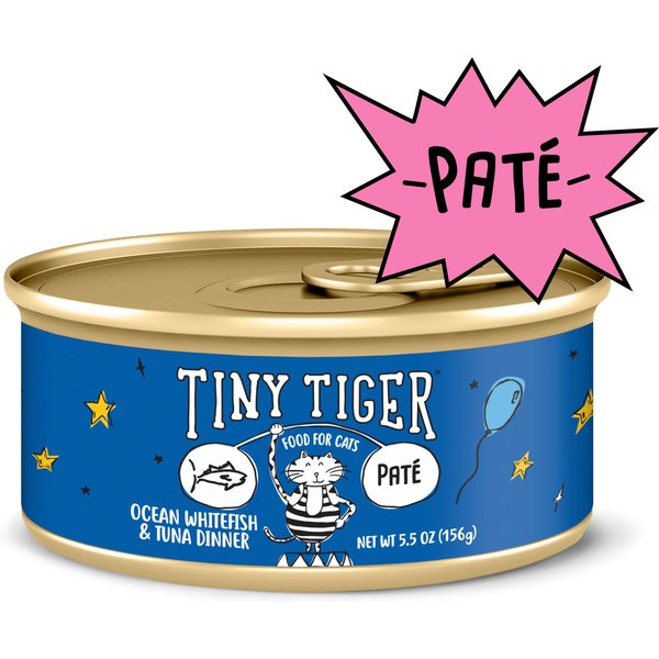 Tiny Tiger Pate Ocean Whitefish & Tuna Dinner Canned Cat Food