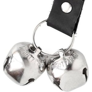 Mighty Paw Leather Tinkle Bells Dog Doorbell, Black