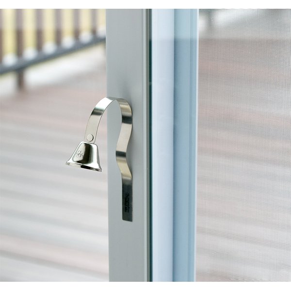 MIGHTY PAW Metal Brass Tinkle Bell Dog Doorbell, Silver