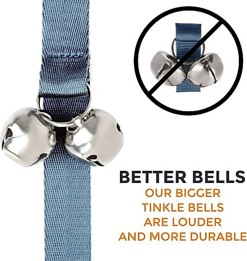 Mighty Paw Tinkle Bells Dog Doorbells, Solid, Grey
