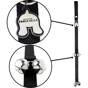 Mighty Paw Tinkle Bells with Charm Dog Doorbells, Black