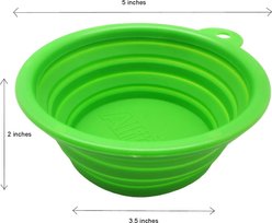 Alfie Pet Collapsible Non-Skid Silicone Travel Dog & Cat Bowl, Green, 1.5-cup slide 2 of 7