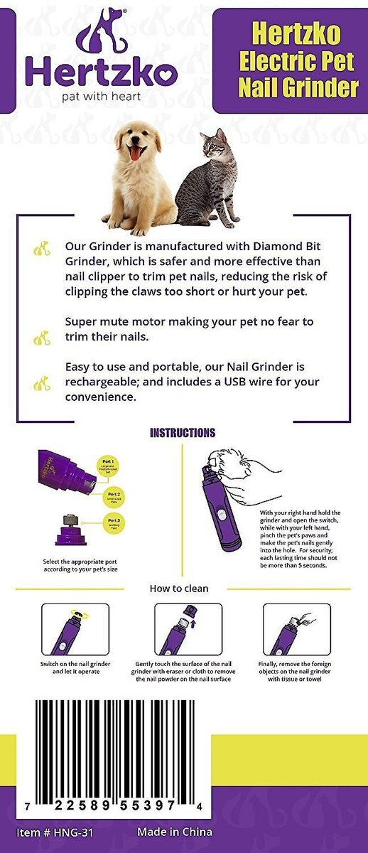Hertzko Cordless Dog & Cat Hair Trimmer