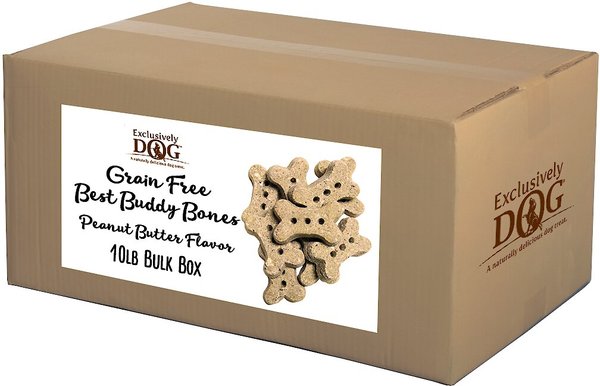 Exclusively Dog Grain-Free Best Buddy Bones Peanut Butter Flavor Dog Treats, 10-lb box slide 1 of 8