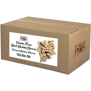 Exclusively Dog Grain-Free Best Buddy Bones Peanut Butter Flavor Dog Treats, 10-lb box
