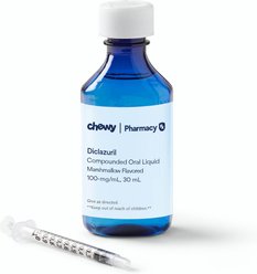 Diclazuril Compounded Marshmallow Oral Oil Suspension, 100 mg/mL, 30 mL for Veterinary use slide 1 of 7