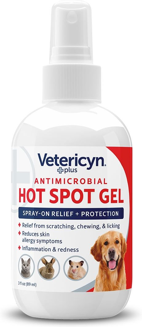 VETERICYN Plus Antimicrobial Hot Spot Spray for Dogs, Cats & Small Pets ...