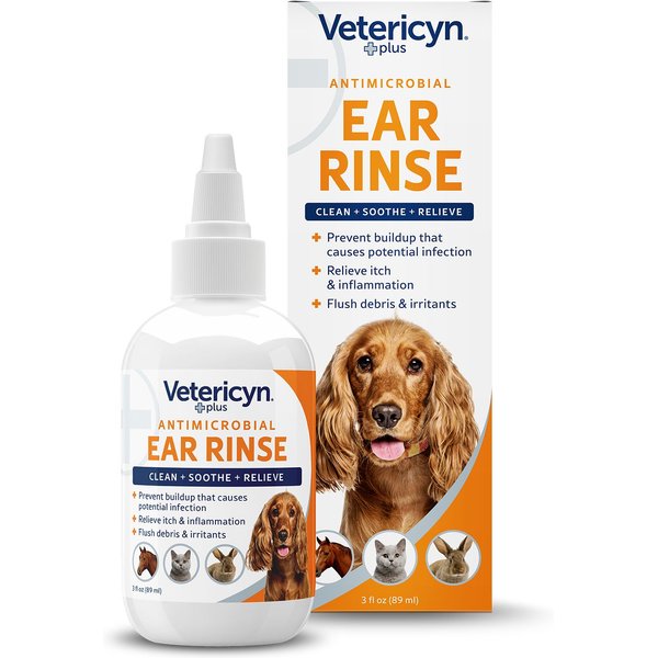 VETERICYN Plus Antimicrobial Pet Ear Rinse, 3-oz bottle - Chewy.com